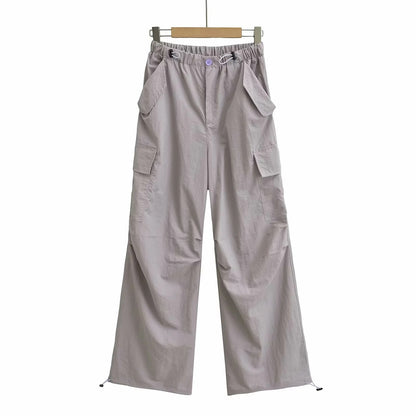 Multi pocket loose work pants for women