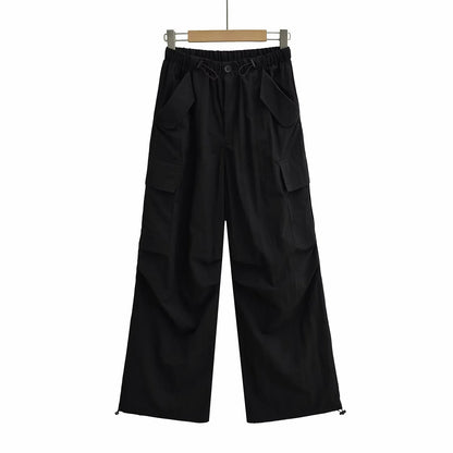 Multi pocket loose work pants for women