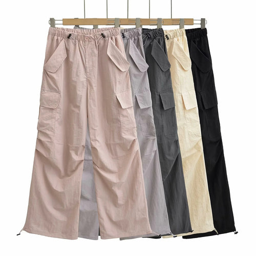 Multi pocket loose work pants for women