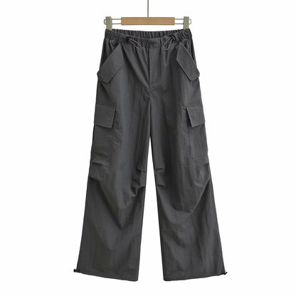 Multi pocket loose work pants for women