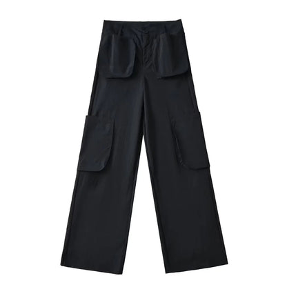 Low waisted multi pocket work pants